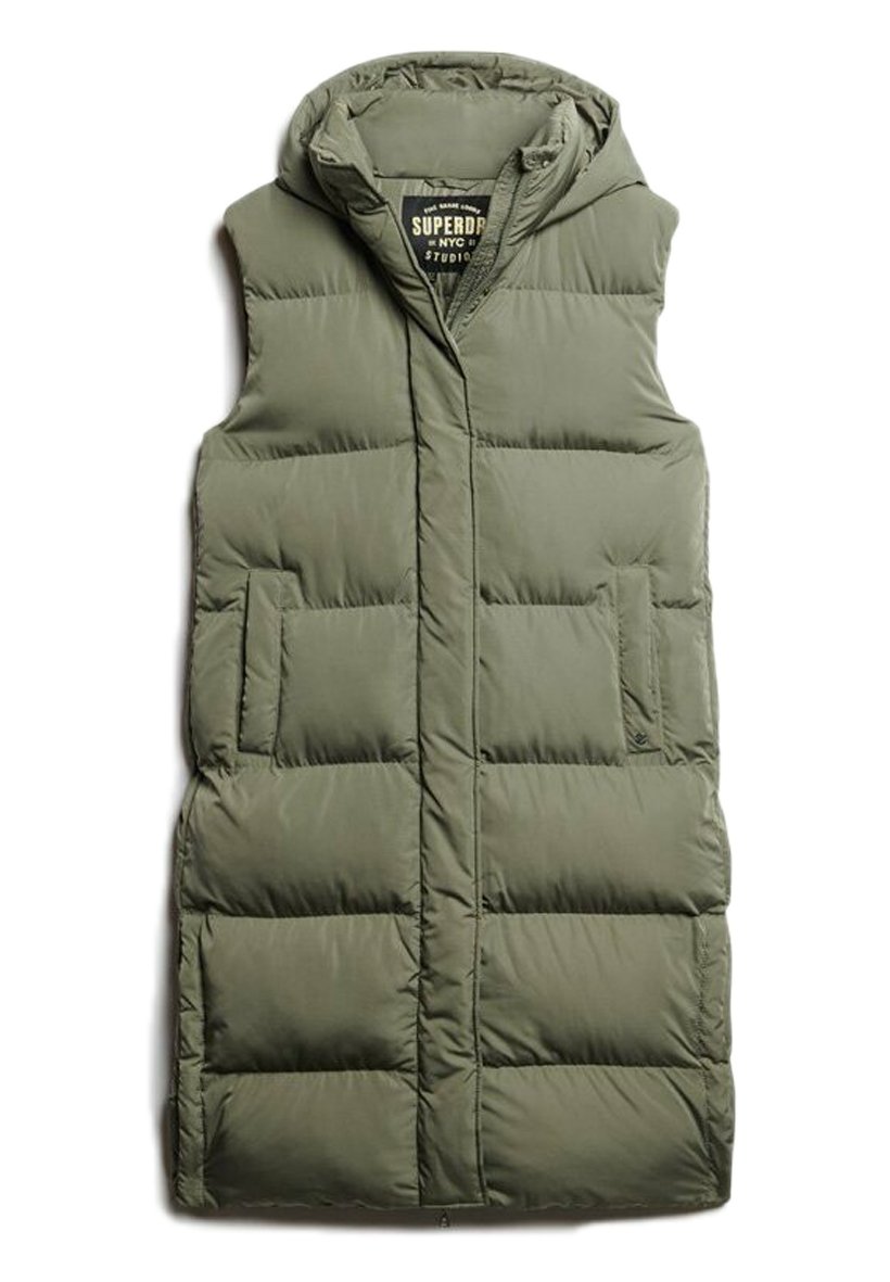 Superdry longline padded weste Clearance